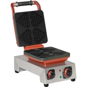 Resim Omake Kare Waffle Makinesi Çubuklu Kalp 