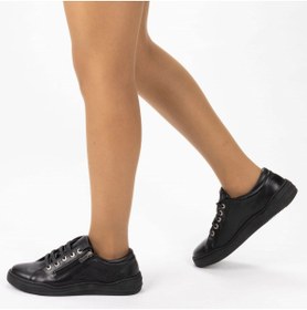 Resim TwoEgoist Kadın Hakiki Deri Geniş Kalıp Günlük Ayakkabı Sneakers 