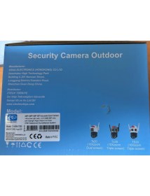 Resim O-Kam 7050 3 Lens Siren + Mikrofon + Hoparlör 10X Optic Wifi Solar Güneş Panelli Kamera 