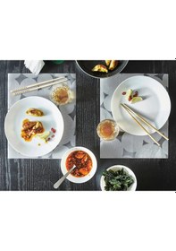 Resim 24 Parça Yemek Takımı Özel Sertleştirilmiş Temperli Cam İkea 