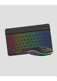 Resim Türkçe Q Klavye Rgb Işıklı Ergonomik Tasarımlı 67035985 
