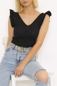 Resim ZhlButik Önü Arka V Yakalı Triko Bluz 