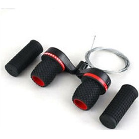 Resim Bisiklet Vites Kolu Takım Halat Elcikler Dahil Kırmızı - Siyah 