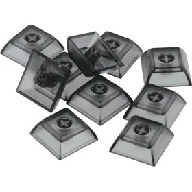Resim Bestnify 10PCS 1u Şeffaf Key Kapaklar Mekanik Klavye Dıy Anahtarlar Açık Siyah 