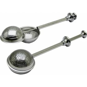 Resim Paslanmaz Çelik Çay Süzgeci Çay Kaşığı Demlik Topu Çayı Filtresi 