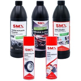 Resim 5'li Araç Bakım Seti Lastik,tampon,torpido Parlatıcı-motor Tem.-genel Tem. 