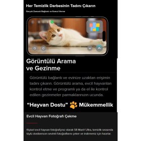 Resim Roborock Kameralı Fotoğraf Çekme Özellikli Flexiarm Robotik Kol ve Sesli Komut Özellikli Tam Otomatik Istasyonlu Premium Robot Süpürge S8 Maxv Ultra 