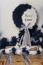 Resim Tasarım İsme Özel Büyük Boy Sünnet Düğünü Tef Seti ( 1 + 3) 