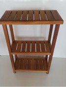 Resim OBERS 3 Katlı Iroko Şampuanlık 30x60x90 cm 