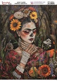 Resim Pirinç Dekopaj Kağıdı 30x42cm Pt-2601 Frida Kahlo 