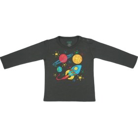 Resim Popique Organics Galaxy Uzun Kollu Füme Organik T-Shirt 