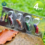 Resim 4 adet TUYA Gerçekçi Çekirge Balıkçılık Yemleri, 3.5g - Karışık Renkler, Dayanıklı ABS Malzeme, Keskin Kanca ile Gerçekçi Çekirge Tasarımı, Tatlı ve Tuzlu Su Balıkçılığı için Üst Su Balıkçılık Yemleri 