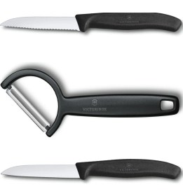 Resim Victorinox Siyah 2 Bıçak 1 Soyacak Set 