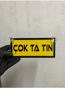 Resim Sarı Renk Üzeri Siyah Renk Çok Ta Tın Yazılı Vantuzlu Cam Süsü 