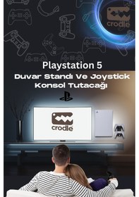 Resim 2'li PS5 - PS5 Slim Duvar Standı Joystick Konsol Tutacağı Gaming Aksesuar 