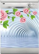 Resim Makinesi Sticker Kaplama Beyaz Eşya Kaplama 3d Tünel Pembe Güller 