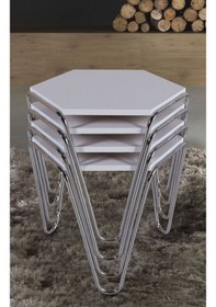 Resim Piramit Dörtlü Zigon Sehpa 