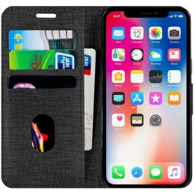 Resim Buway Apple Iphone 7 Plus Kartvizitli Cüzdan Kılıf Siyah 