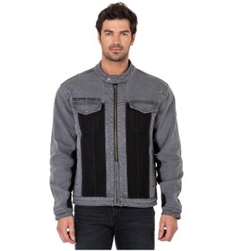 Resim Thebikerjeans Silver Ice Korumalı File Motosiklet Kot Montu Erkek 