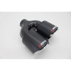 Resim Akrapoviç Çiftli Karbon Egzoz Ucu 2x100 Parlak Sağ 