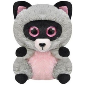 Resim Sevimli Peluş Rakun 17 Cm Çok Renkli 