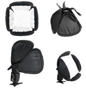 Resim TEWISE 23x23cm Tepe Flaşları Uyumlu Speedlite Softbox 