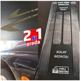 Resim Peugeot 4007 Kapı Eşiği Set + Çamurluk Vent Krom Görsel 