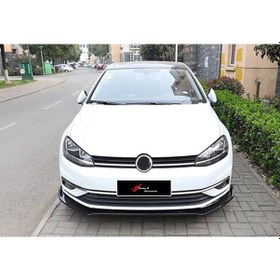 Resim Vw Golf 7.5 Ön Tampon Altı Lip Plastik Kulaklı Parlak Siyah 