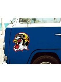 Resim Sticker Usta Kasklı Horoz Kaptan Horoz Sticker 00298 