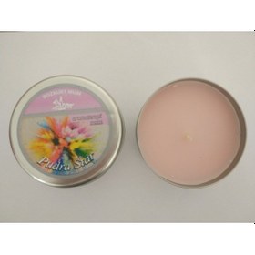 Resim Bozkurt Yuvarlak Teneke Kutuda Kokulu Mum Pudra Star 