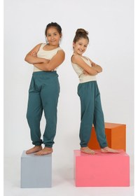 Resim Akbeniz Kız Çocuk Sıfır Kol Ten Rengi Penye Pijama Takım 20433 Bej Melanj 
