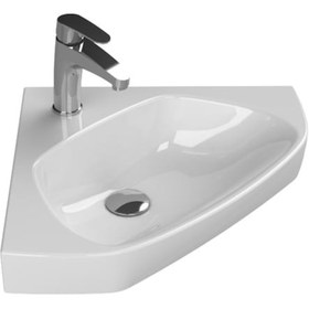 Resim Turkuaz Seramik Cerastyle Mini 46 x 46 CM Arda Köşe Lavabo 