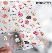 Resim Denizyıldızı Japon Balığı Denizanası Denizatı Kabarcıklar Kabuklu Okyanus Gevrek Balina Sazan Yapışkanlı Nail Art Etiketler Manikür Çıkartmaları Grad Mor 