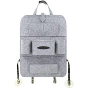 Resim Ankaflex Gri Araç Içi Oto Koltuk Arkası Organizer Koltuk Arkası Eşya Düzenleyici Portatif Telefon Tablet Tutucu 