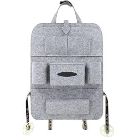 Resim Ankaflex Gri Araç Içi Oto Koltuk Arkası Organizer Koltuk Arkası Eşya Düzenleyici Portatif Telefon Tablet Tutucu 