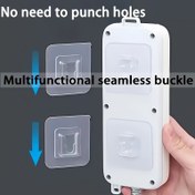 Resim 20 adet Kolay Kurulum Yapıştırıcı Kullanışlı saç tokası - Router'lar, Çıkışlar, Çerçeveler, Uzaktan Kumandalar için Su Geçirmez Plastik Duvar Montajları - Mutfak, Yatak Odası, Banyo, Ofis için Çok Amaçlı saç tokası - Delme, İz Bırakmayan Emiş Kupaları, Duvar Montaj Çözümü|Modern Duvar Montajları|Güvenli Montaj, Duvar için Kullanışlı saç tokası 