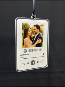Resim karbonsoft Kişiye Özel Spotify Şarkılı Dikiz Aynası Süsü – Fotoğraf & Müzik Senin Seçimin! 