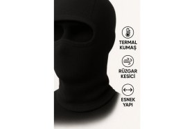 Resim Yeni Sezon Rüzgar Geçirmez Termal Kumaş Kar Maskesi 