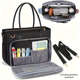 Resim Willowhaven Yeşil Büyük Kapasiteli Öğretmen Çantası Çok Bölmeli Omuz Ve El Taşınabilir Okul Çantası Yeşil 