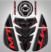 Resim Redline Grafik Yamaha Mt 25 2020-2021 3'lü Set Tank Pad Depo Pad Yan Pad Kırmızı 