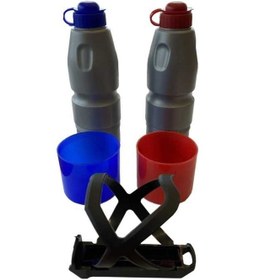 Resim Atl Yerli Bisiklet Suluk Plastik Bardaklı 3 Renk Gri - Siyah 