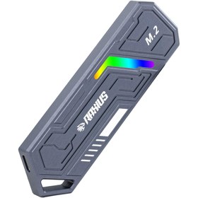 Resim RaXius DK03 USB-A/Type-C Kablolu RGB 22x80 M.2 NVMe Taşınabilir Harici SSD (Boş Kutu) - 1 TB SSD 