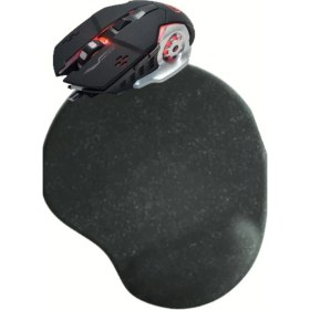 Resim Usin Oval Siyah Bilek Destekli Mouse Pad - LED Işıklı 6d Gaming Tip Kablolu Mouse Bilgisayar Faresi Notebook Pc Windows Uyumlu Oyuncu Mause 