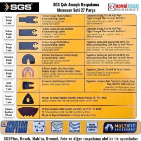 Resim Sgs 1880 Raspalama Seti 27 Parça 