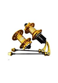 Resim Bike Sky Pasak Hb08 Ön Ve Arka Göbek 32 Delik Gold 
