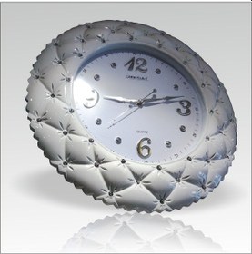 Resim Krem Beyaz Chester Çestır Koltuk Tarzı Taşlı 50Cm Duvar Saati Krem 