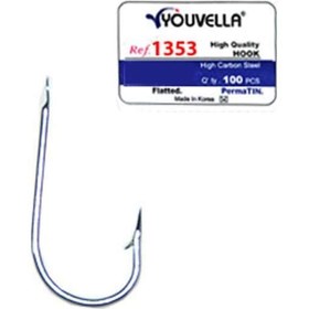 Resim Youvella 1353 Düz Kısa Karbon Kefal Iğnesi 1/0-10 No Arası 