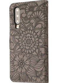 Resim Huawei P30 Cilt Hissediyorum Kabartmalı Ayçiçeği Yatay Çevirme Deri Kılıf Tutucu Ve Kart Yuvaları Ve Cüzdan Ve İpi İle 