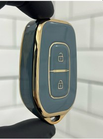 Resim Dacia Duster Logan Sandero Dokker Lodgy Uyumlu Anahtar Kılıfı Gri - Gold 