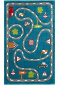 Resim akbel halı & yatak exclusive home design Kids KDS 19 Mavi Gri - Yumuşak Dokulu Hav Toz Vermez Çocuk Halısı 
